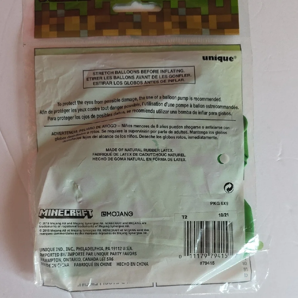 Minecraft Party Supplies Set